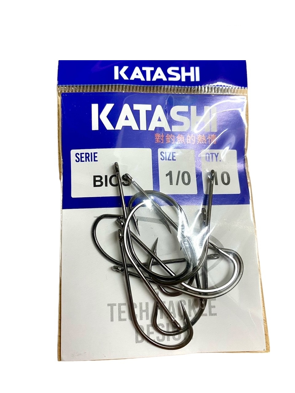 Anzuelo Katashi B1os Medida 1/0 Blister 10 Un Para Pejerrey