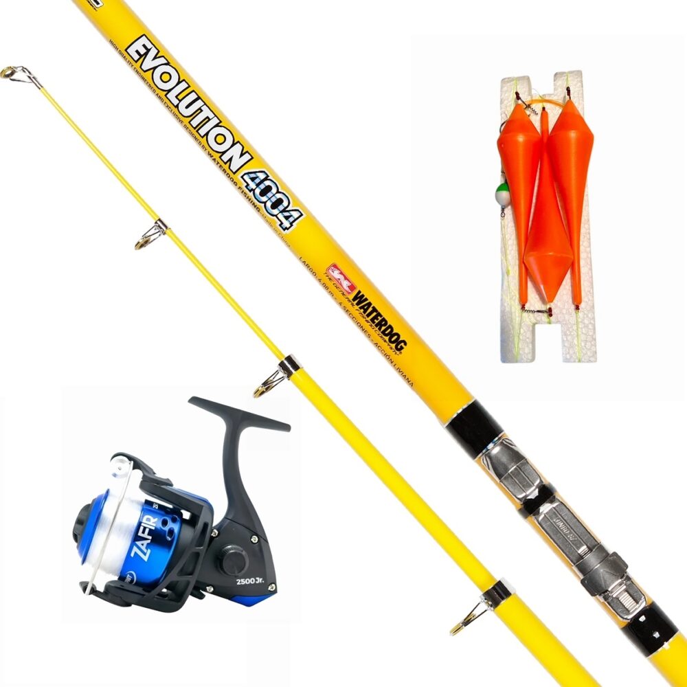 Combo De Pesca de Pejerrey Waterdog/Spinit Caña+Reel+Nylon+Línea