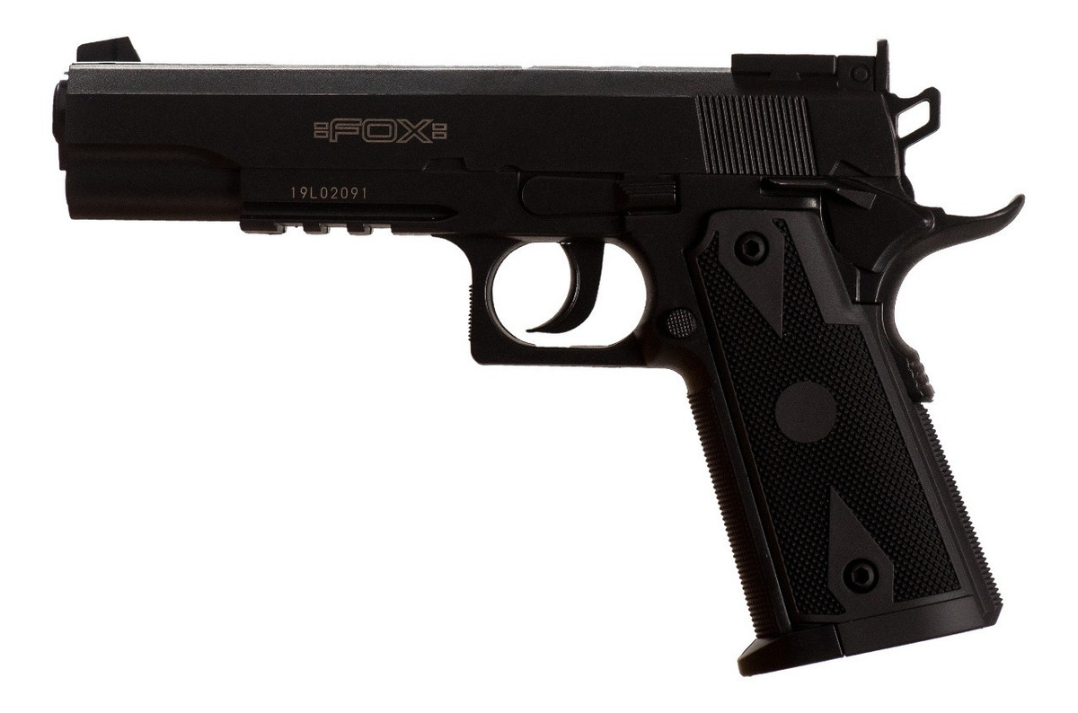 Pistola Fox C1911 Semiauto Co2 Cal. 4,5mm Fija + Accesorios