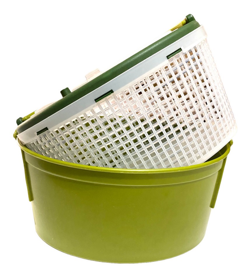 Balde Porta Carnadas 2 Piezas Escurridor Con Tapa 5 Lts