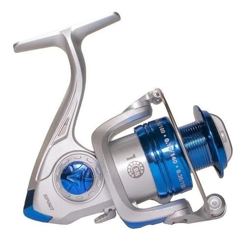 Reel Frontal Spinit Lb 401 1 Ruleman Ideal Spinning Pejerrey Color Negro Con Dorado Lado De La Manija Derecho/izquierdo