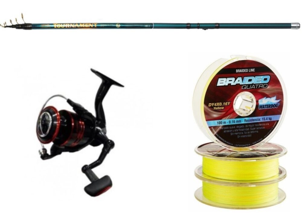 Combo Spinit! Caña Tournament 4m + Reel Tirumph + Multi 100m