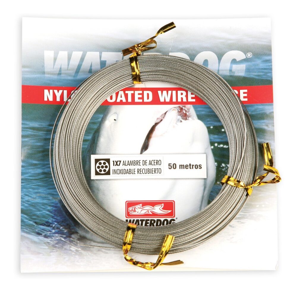 Leader De Acero Waterdog Forrado Pesca 120 Libras X 50m