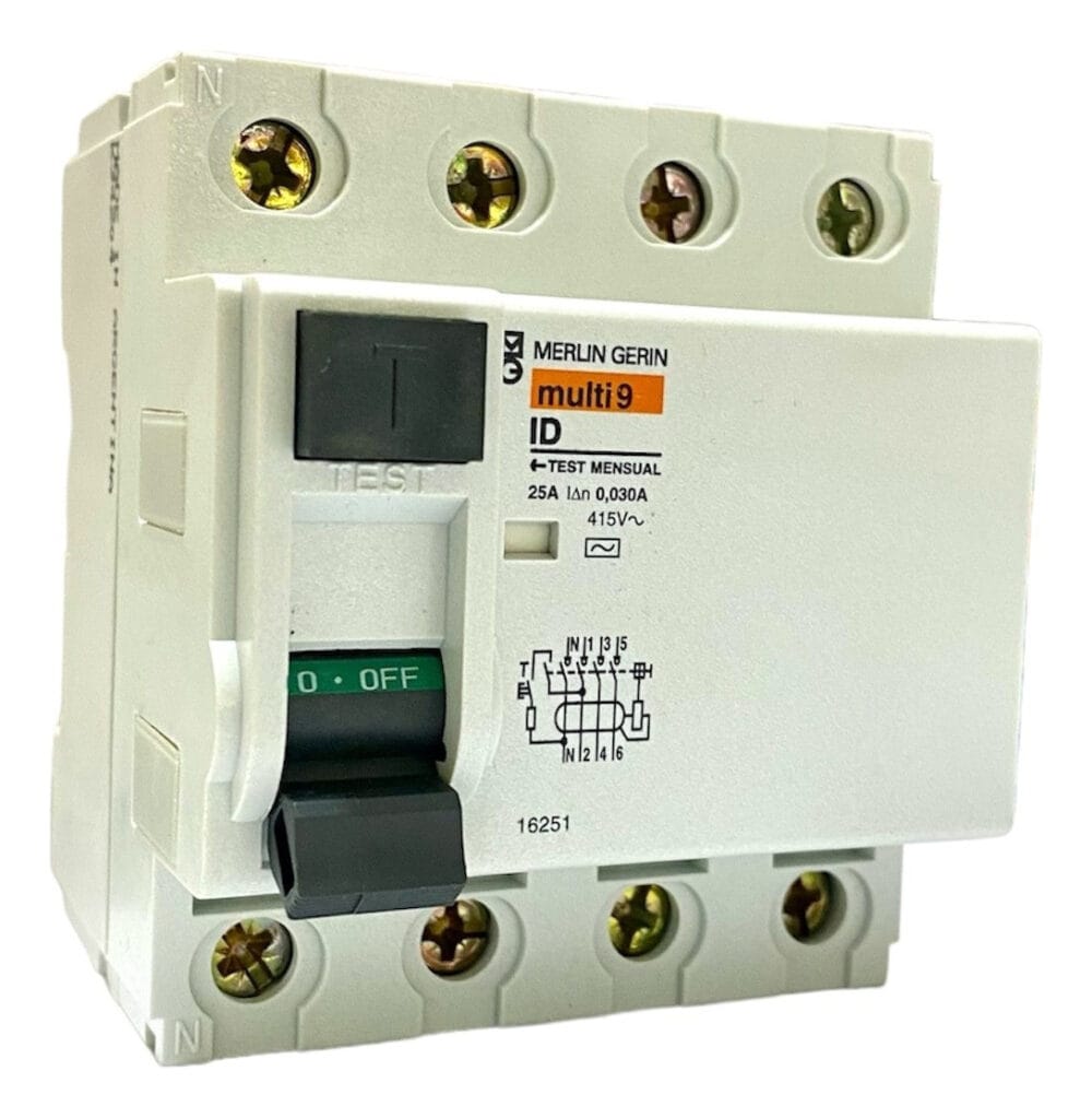 Protector Diferencial Merlin Gerin 4x25a Disyuntor 30 Ma
