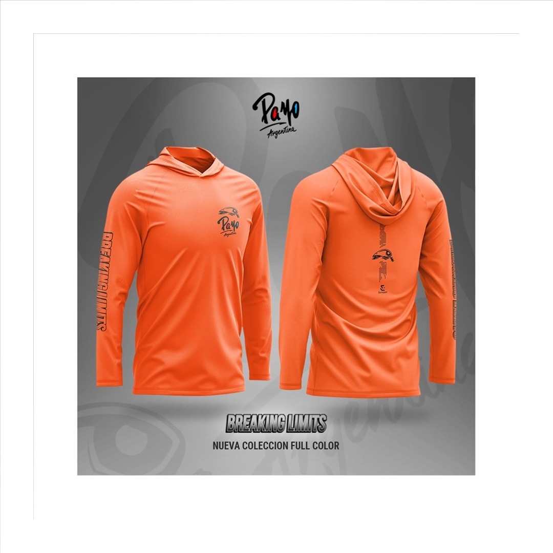 Remera Payo Full Color C/ Capucha Protec Uv Secado Rapido Na