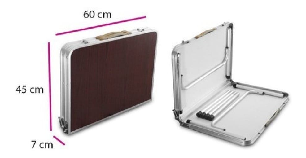 Mesa Camping Spinit Classic Aluminio Madera Liviana