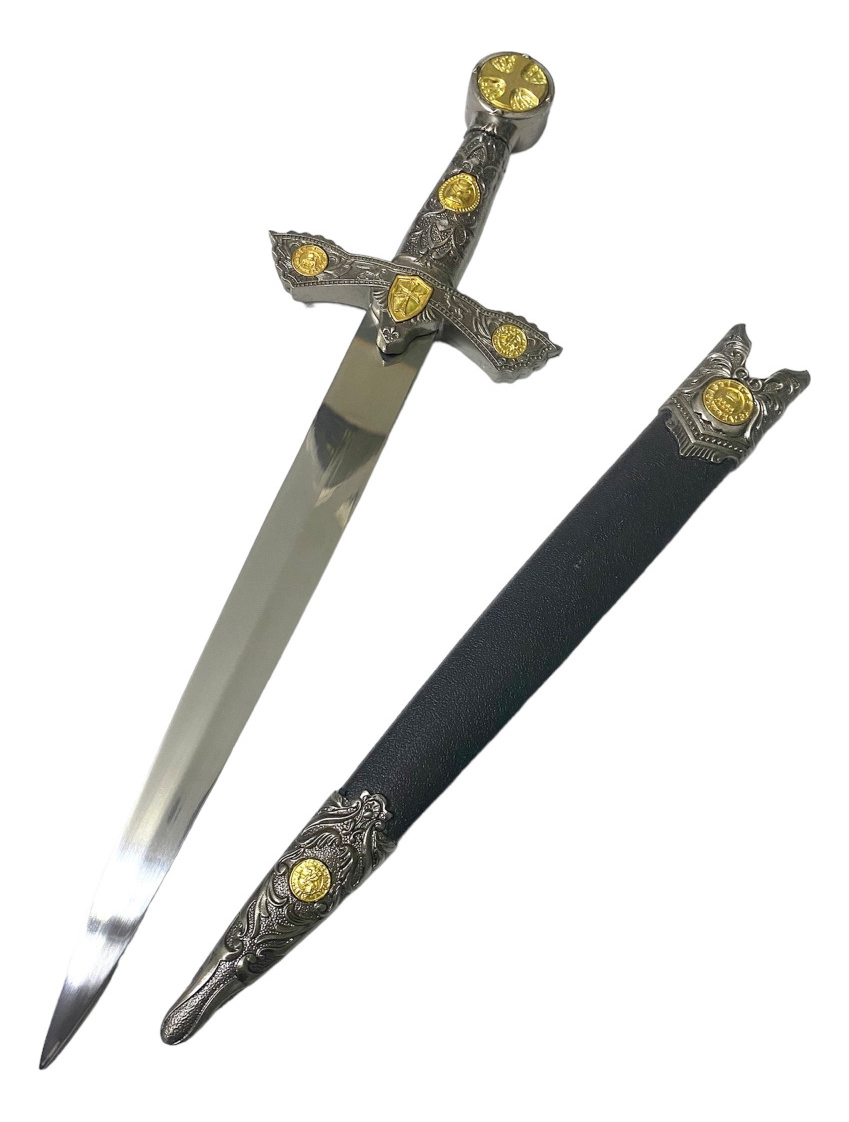 Espada Templaria Alba Tole10 Ornamento 35 Cm Acero Inox