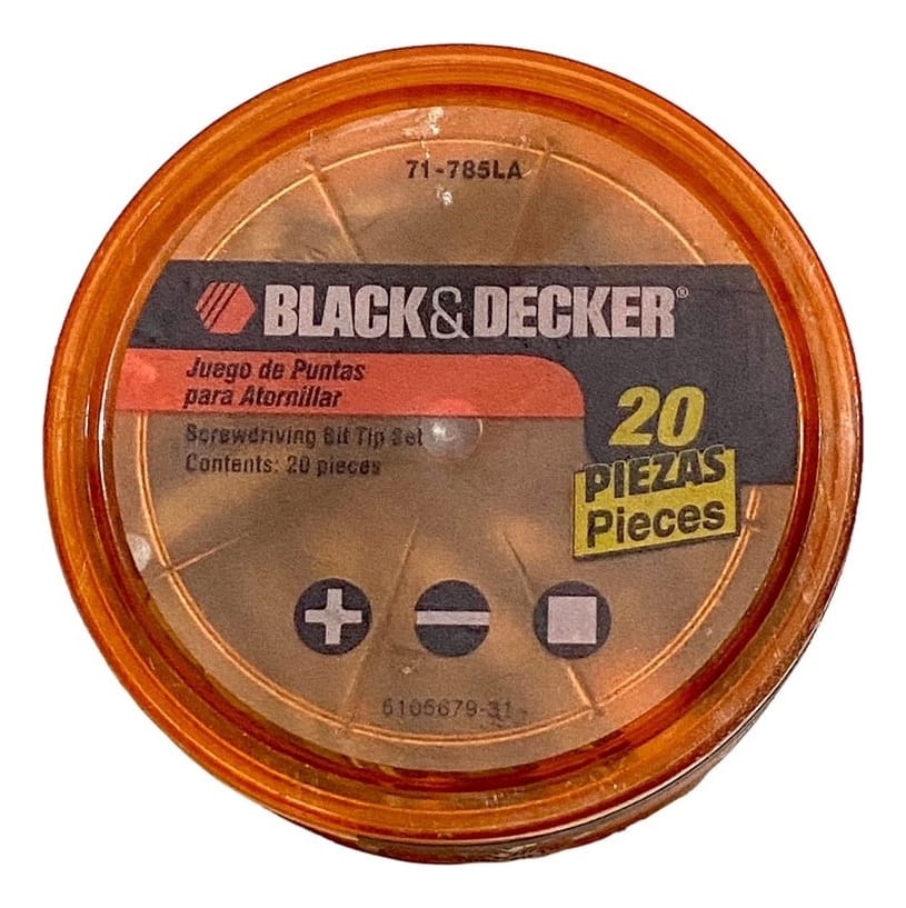 Kit Juego De Puntas Atornillar Black&decker 20 Piezas Varias