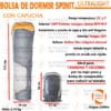 Bolsa De Dormir Spinit Ultralight Chica Liviana Ciclismo Color Azul