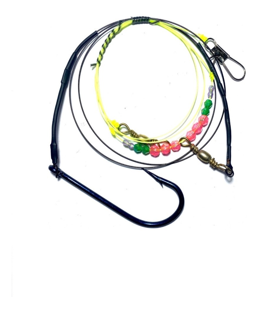 Linea De Pesca Para Cazon Leader 120 Lb Y Anzuelo 9/0