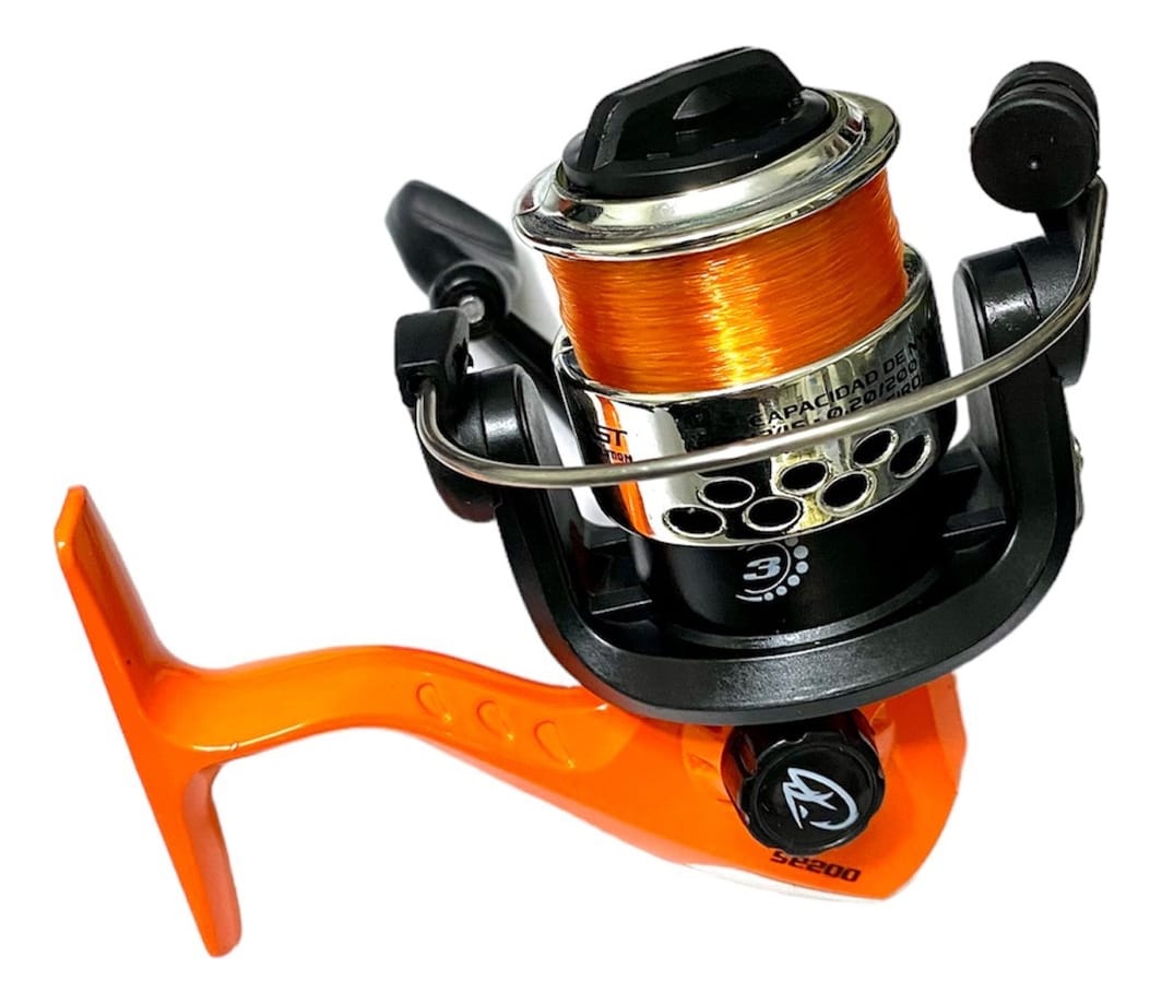 Combo Pesca Spinit Caña + Reel + Nylon Mochilero Variada