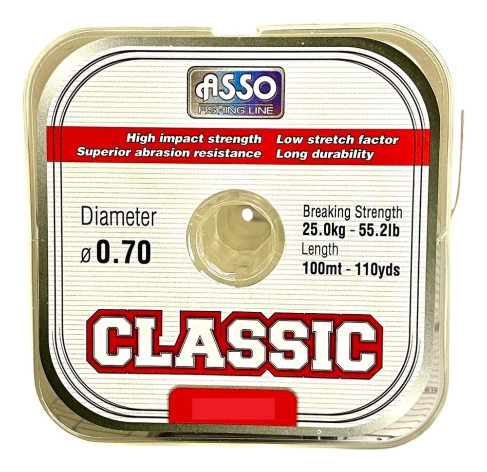 Nylon Asso Classic 0,70 Mm 25 Kg X100m Rollo Natural