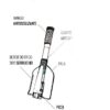 Pala Pico Negra Camping Waterdog Articulada 44 Cm X 9,5 Cm