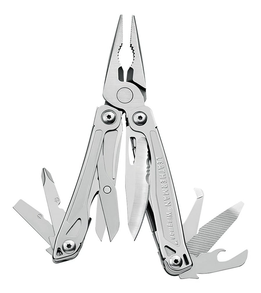 Pinza Multiuso Leatherman Wingman Acero Funda Navaja 14 Usos