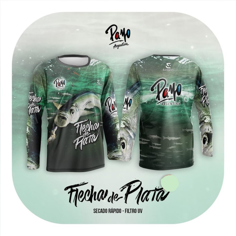 Remera Payo Pejerrey Secado Rápido Protecc Uv Talles Pesca