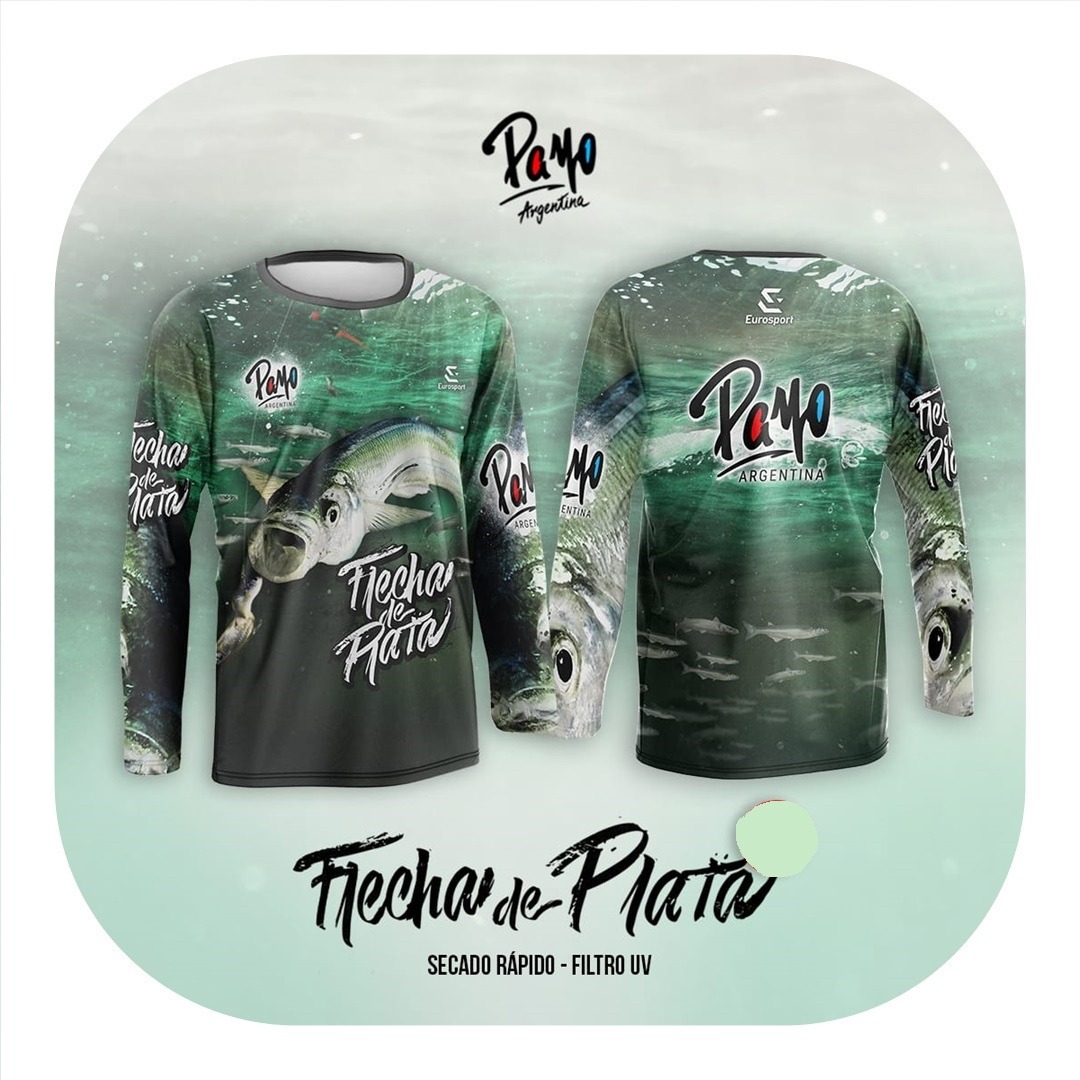 Remera Payo Pejerrey Secado Rápido Protecc Uv Talles Pesca