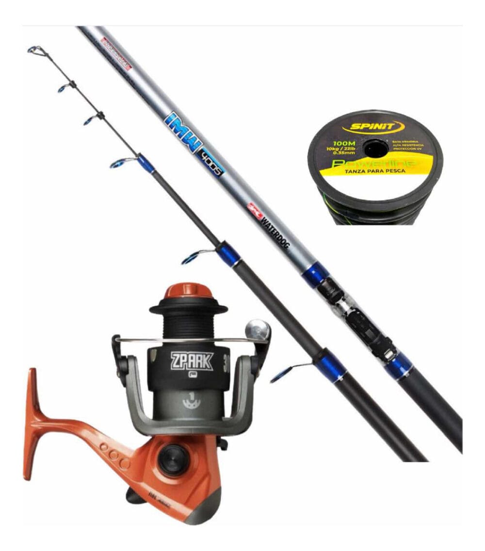 Combo Caña Waterdog Imw 4m + Reel Zpark 301 + Nylon Pejerrey