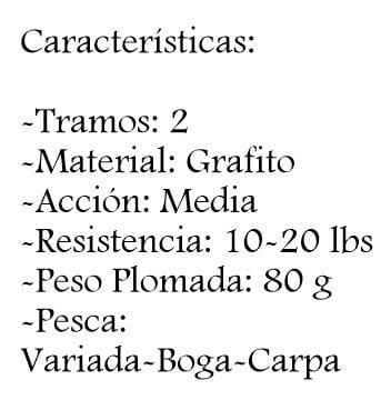 Caña Kunnan Icaro 2,70 Mts 2 Tramos 10-40 Gr Ideal Boga