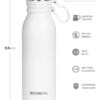Botella Térmica Waterdog Buho 600ml Frio Calor Hermetica Color Blanco