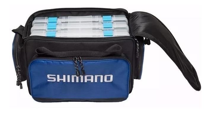 Bolso Pesca Shimano Baltica 120 - 43x25x25 Cm +4 Cajas Plano