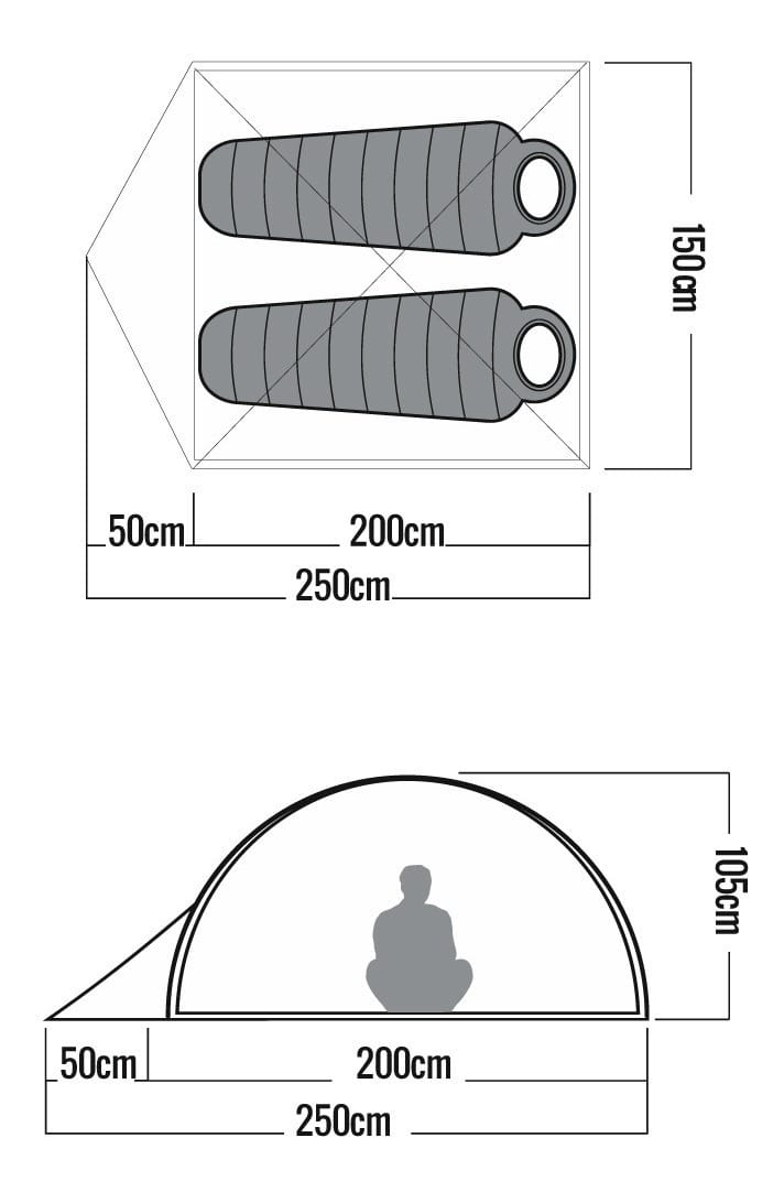 Carpa Waterdog Dome I Trekking P/2 Personas