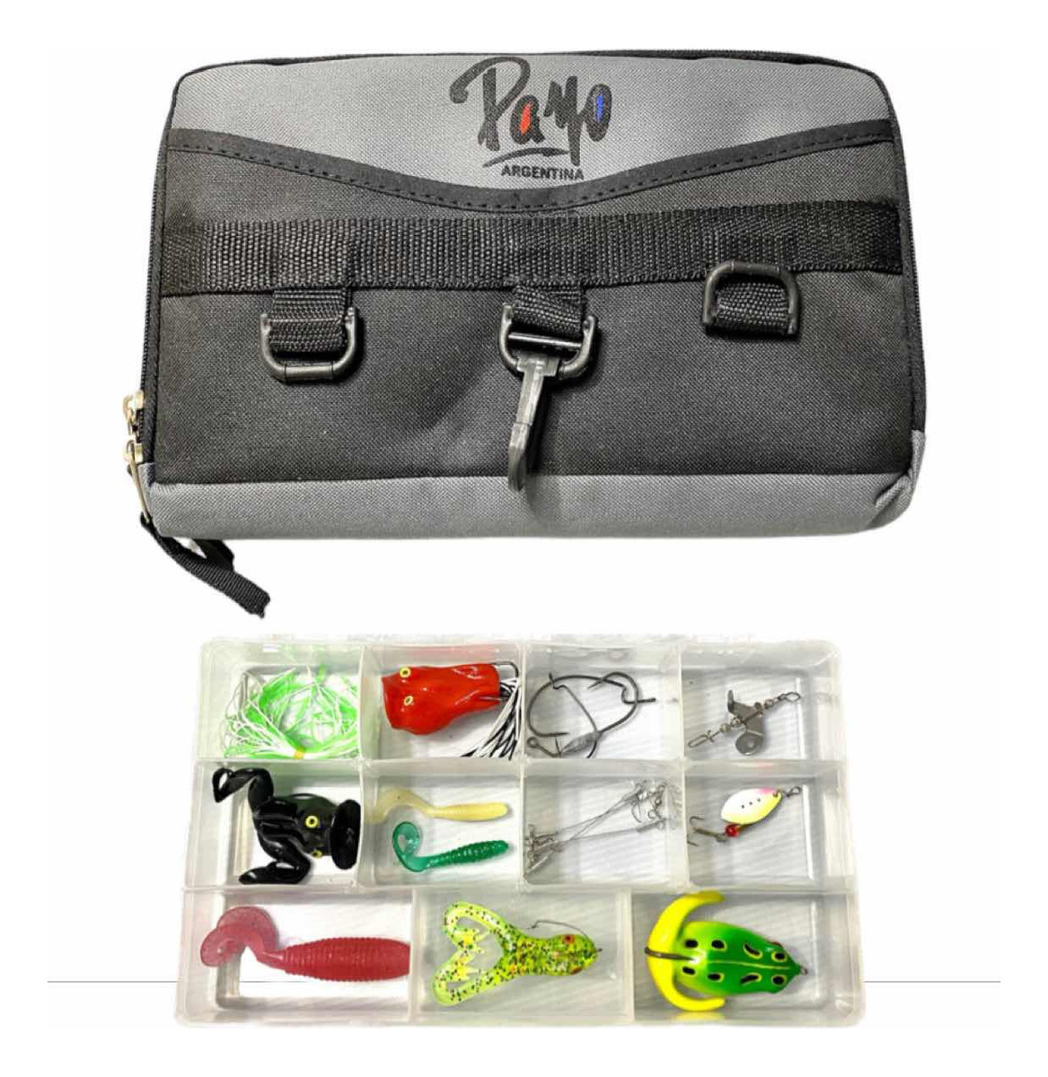 Bolso Riñonera Morral Payo Con Caja Señuelera 30x18x6 Cm