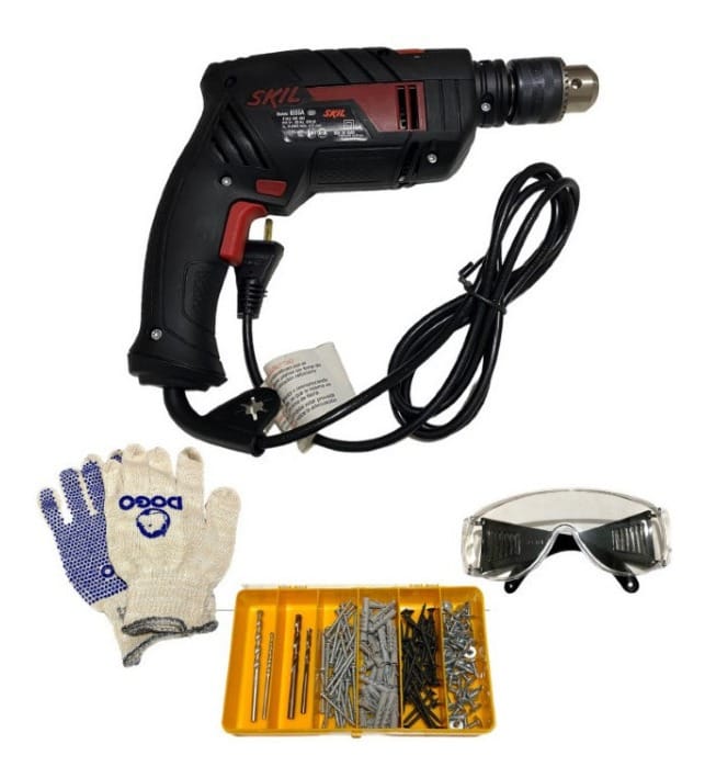 Taladro Con Percutor Skil Mandril 13mm 570w 220v +accesorios