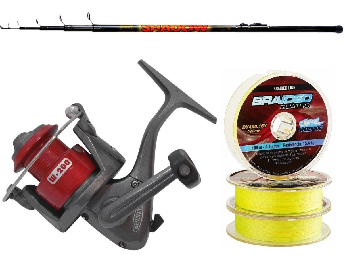Combo Spinit! Caña Shadow 4m + Reel W200 + Multi 100m 15lb