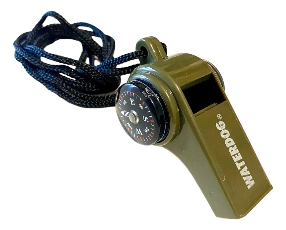 Silbato De Emergencia Brujula Y Termometro Waterdog 3 En 1