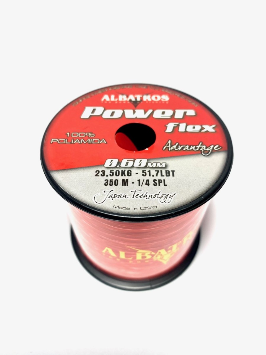 Nylon Power Flex Bobina De 1/4lb 0,60 Mm 350 M 23,50 Kg