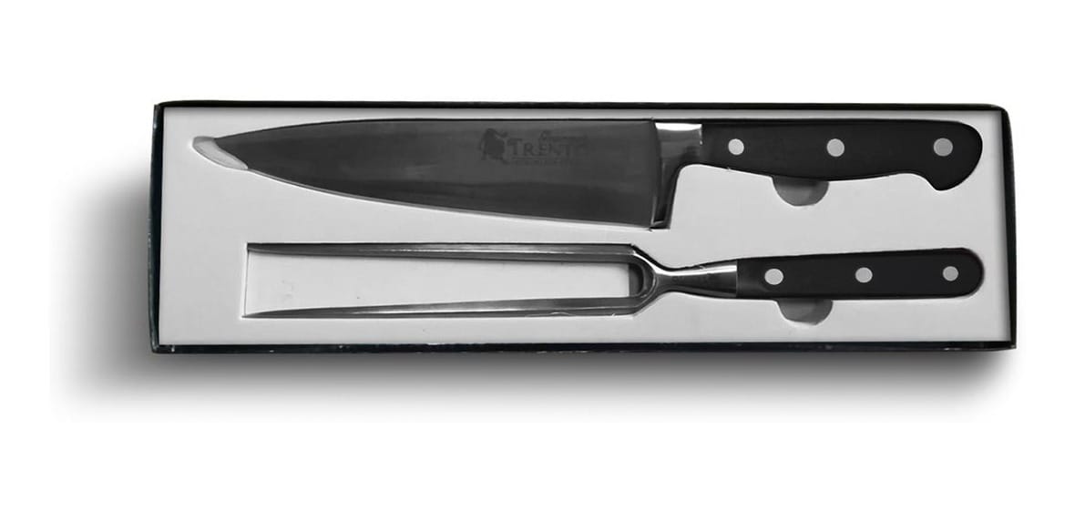 Juego Trento Asador 2 Piezas Tenedor/trinche-cuchillo Madera