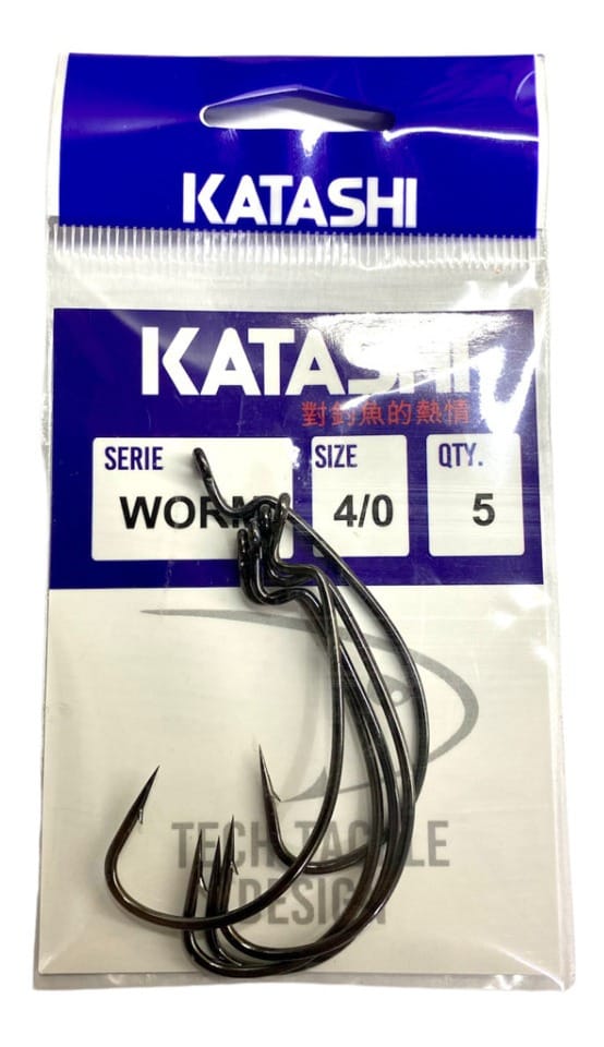 Anzuelo Katashi Worm Off Set Para Señuelos Gomas Vs Tararira