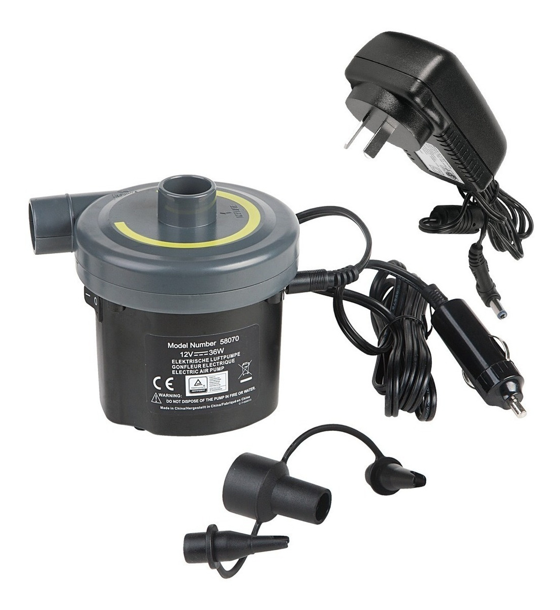 Inflador Eléctrico Waterdog Hb 128 - 12v/220v - Desinflador