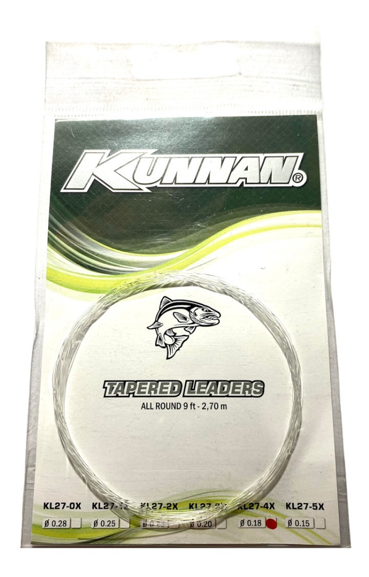 Tapered Leader Kunnan Pesca Con Mosca 4x 0,18 Mm 2,20 Kg