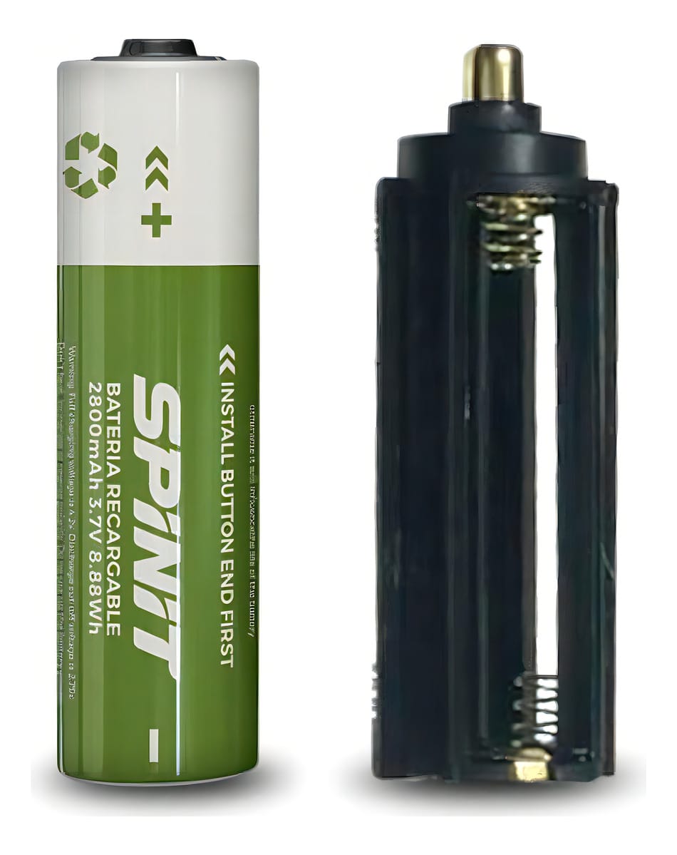 Linterna Spinit Pointmax 400r Duo Recargable Pila 400 Lumens Color De La Linterna Negro Color De La Luz Blanco