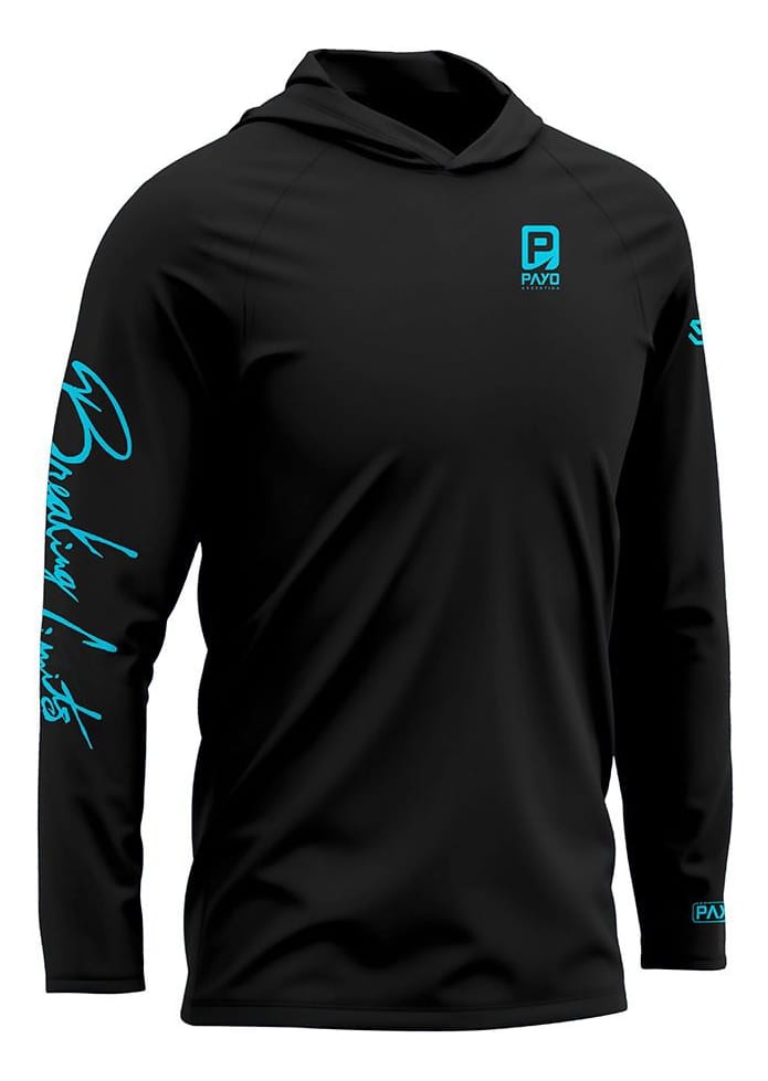 Remera Payo B Limits Negra Capucha Protec Uv Secado Rapido