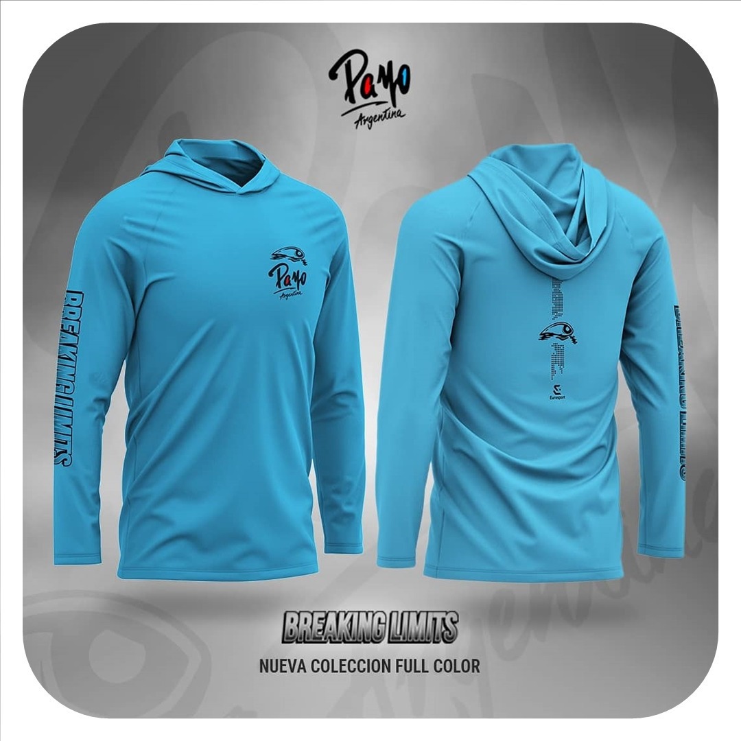 Remera Payo Full Color C/ Capucha Protec Uv Secado Rapido Ce