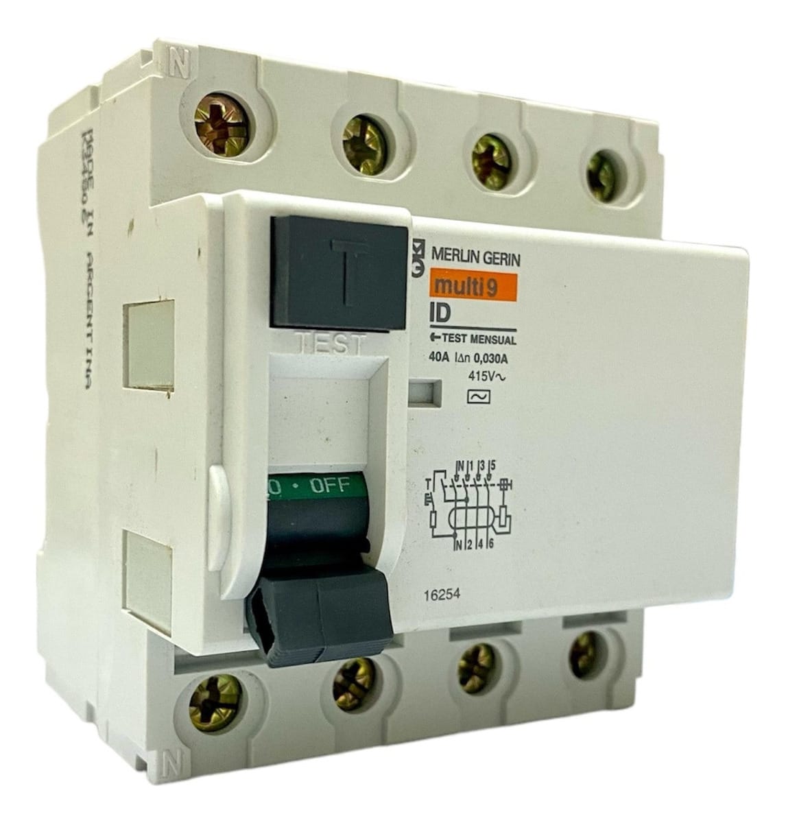 Protector Diferencial Merlin Gerin 4x40a Disyuntor 30 Ma