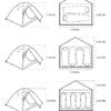 Carpa Iglu Para 4 Personas Spinit Camper Camping Impermeable Color Naranja/turquesa