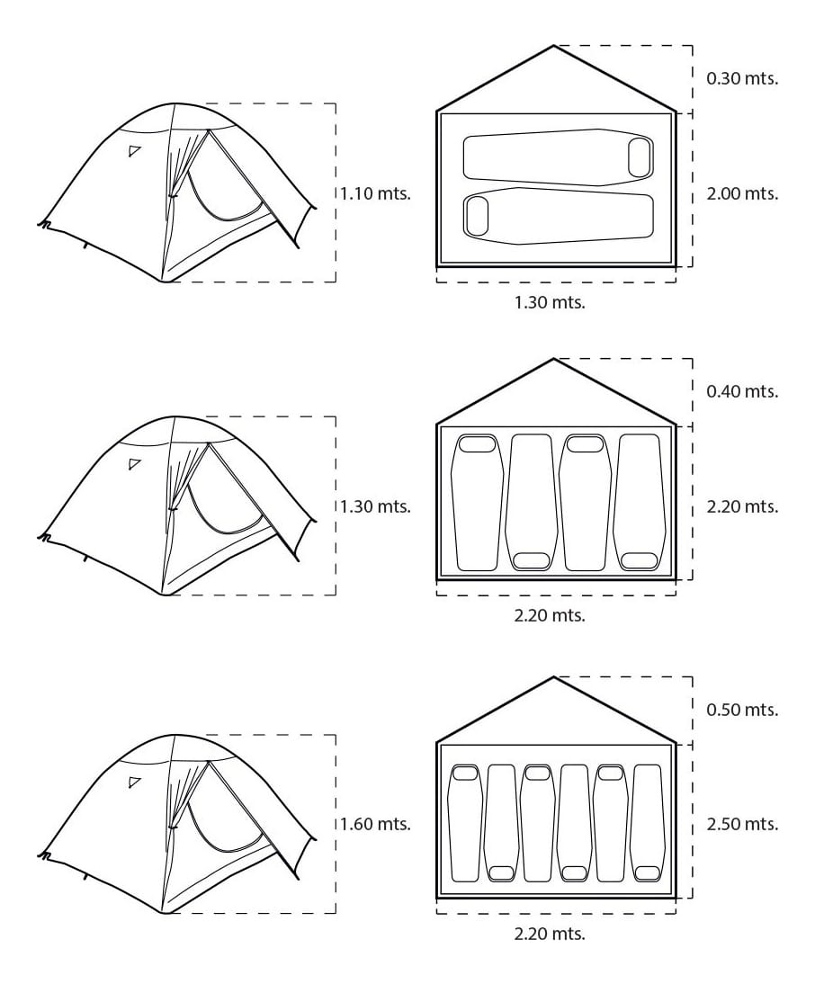 Carpa Iglu Para 4 Personas Spinit Camper Camping Impermeable Color Naranja/turquesa