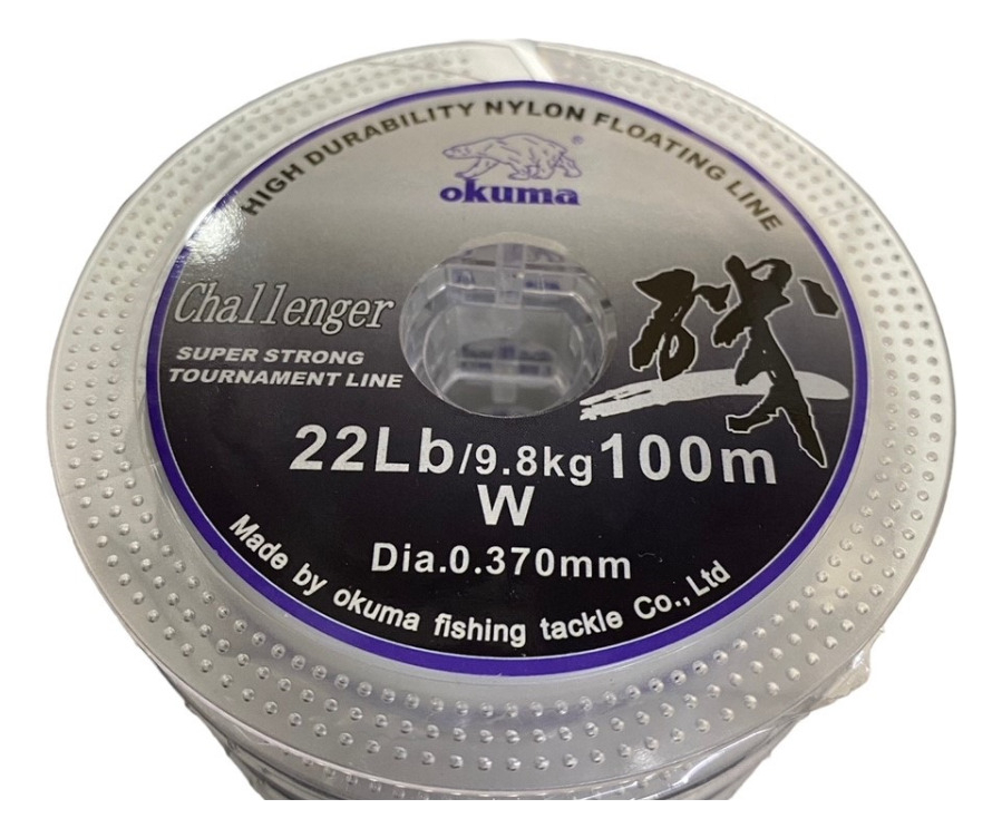 Nylon Okuma Challenger 0,37 Mm 9,8 Kg Rollo X 100 M