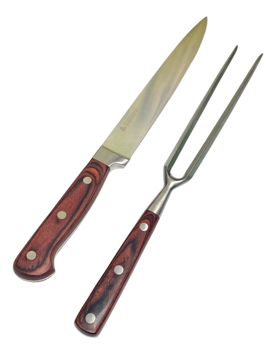 Set Asado Stolberg Cuchillo A. Inox. P/cortes + Tenedor
