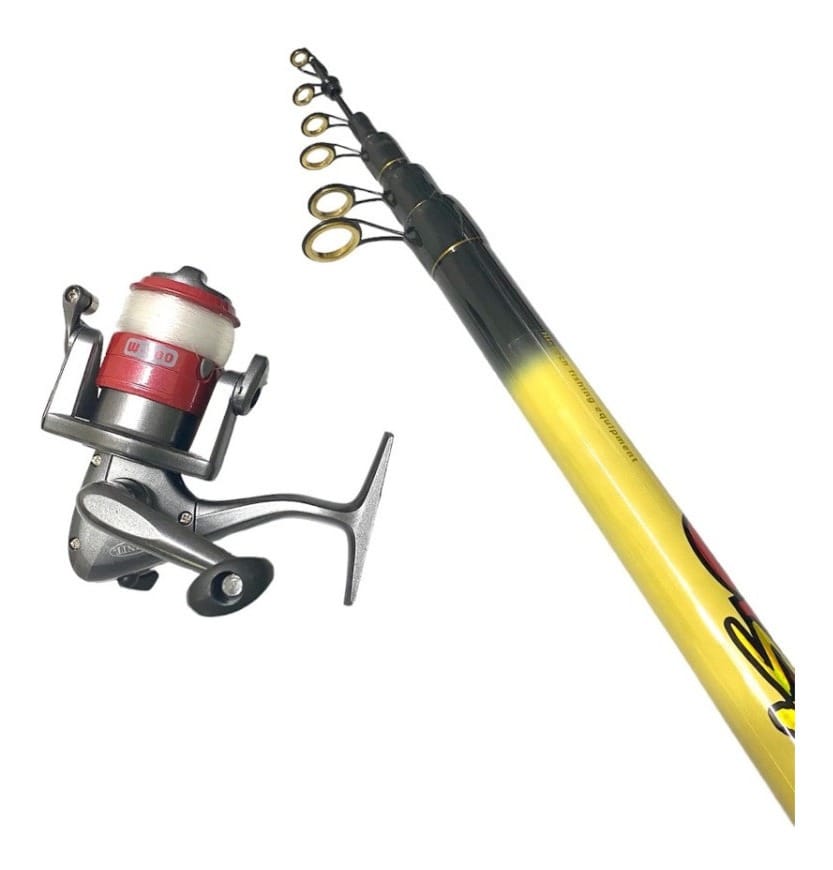 Combo Spinit Caña Shadow 4m+reel W200 1 Rule+nylon Pejerrey
