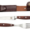 Set Cuchillo Y Tenedor Stolberg Acero Inox. Mgo.madera Funda