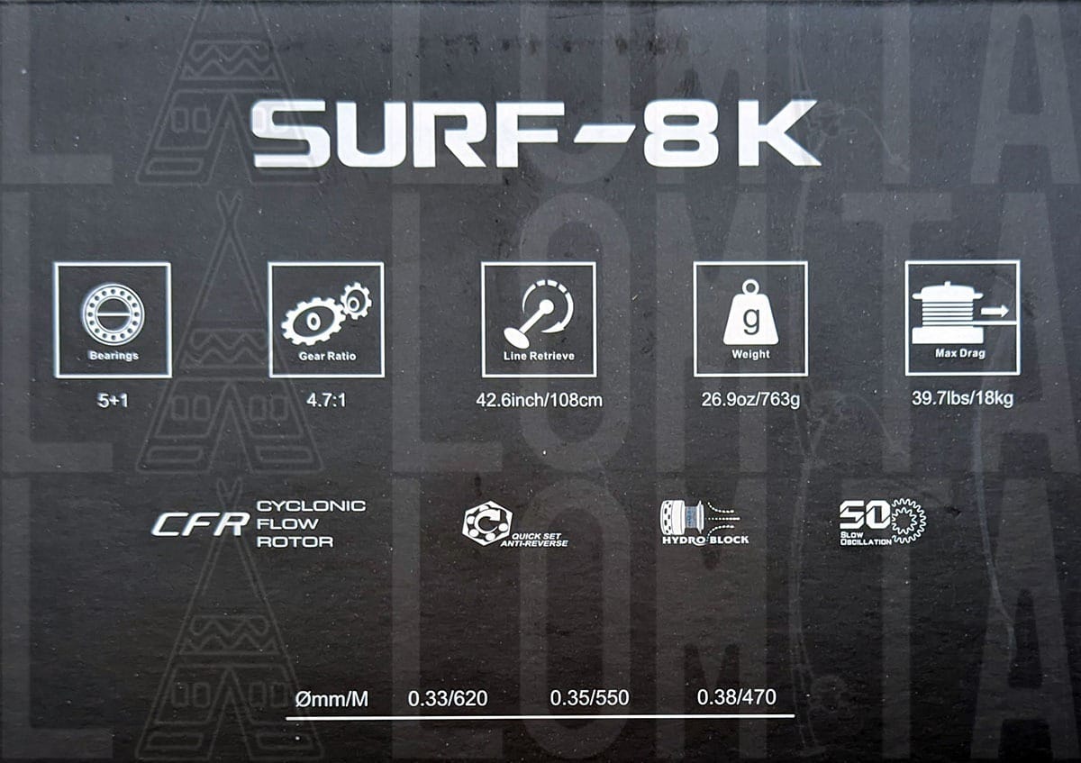 Reel Frontal Okuma Surf-8k Derecho/izquierdo Color Plateado