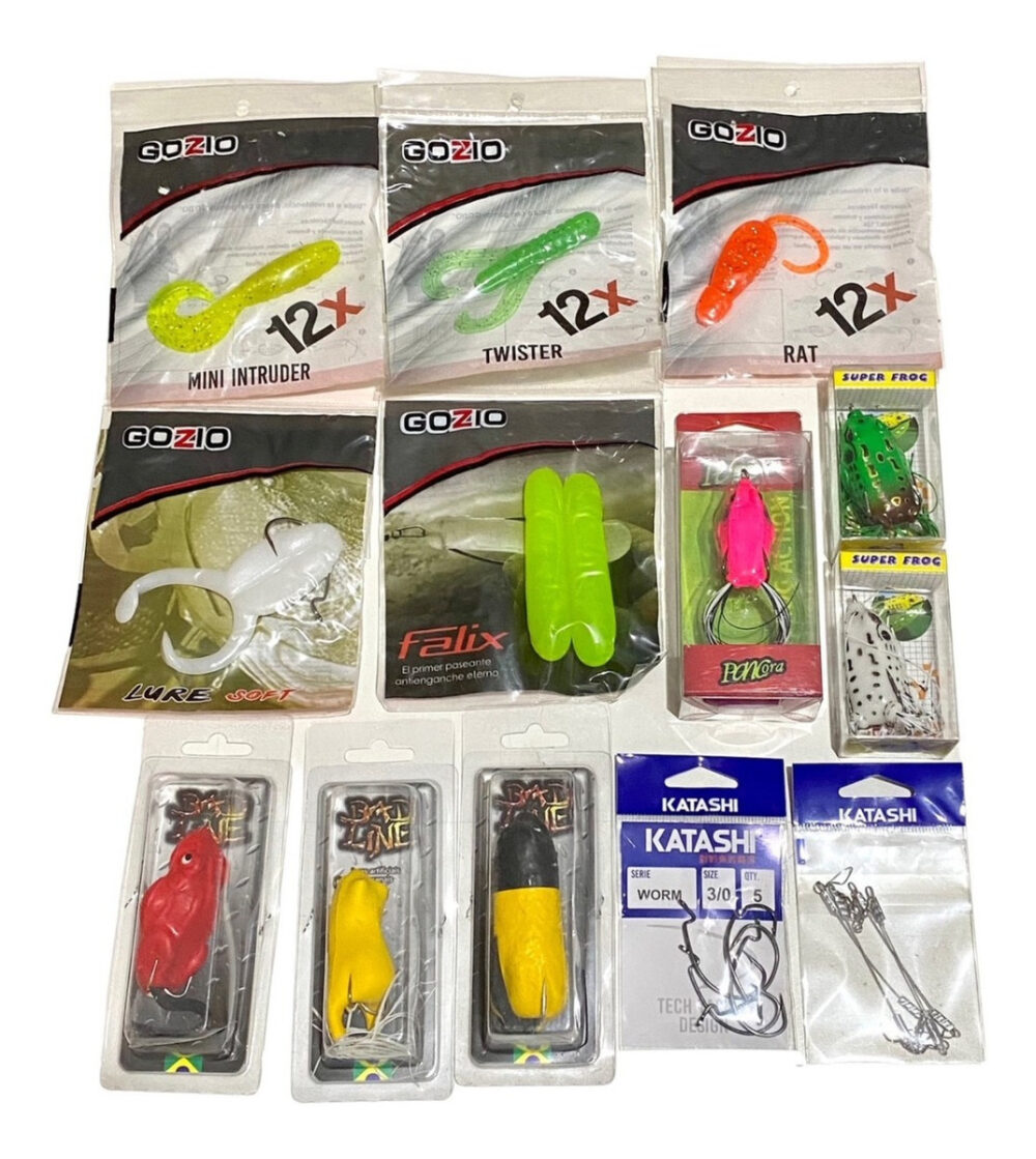 Combo Señuelos Varios Tararira X 12 Unidades Mas Accesorios