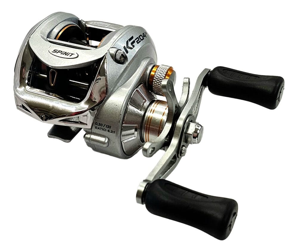 Reel Spinit Kf 204 Pesca Rotativo Bait Huevito Izquierdo Color Plateado