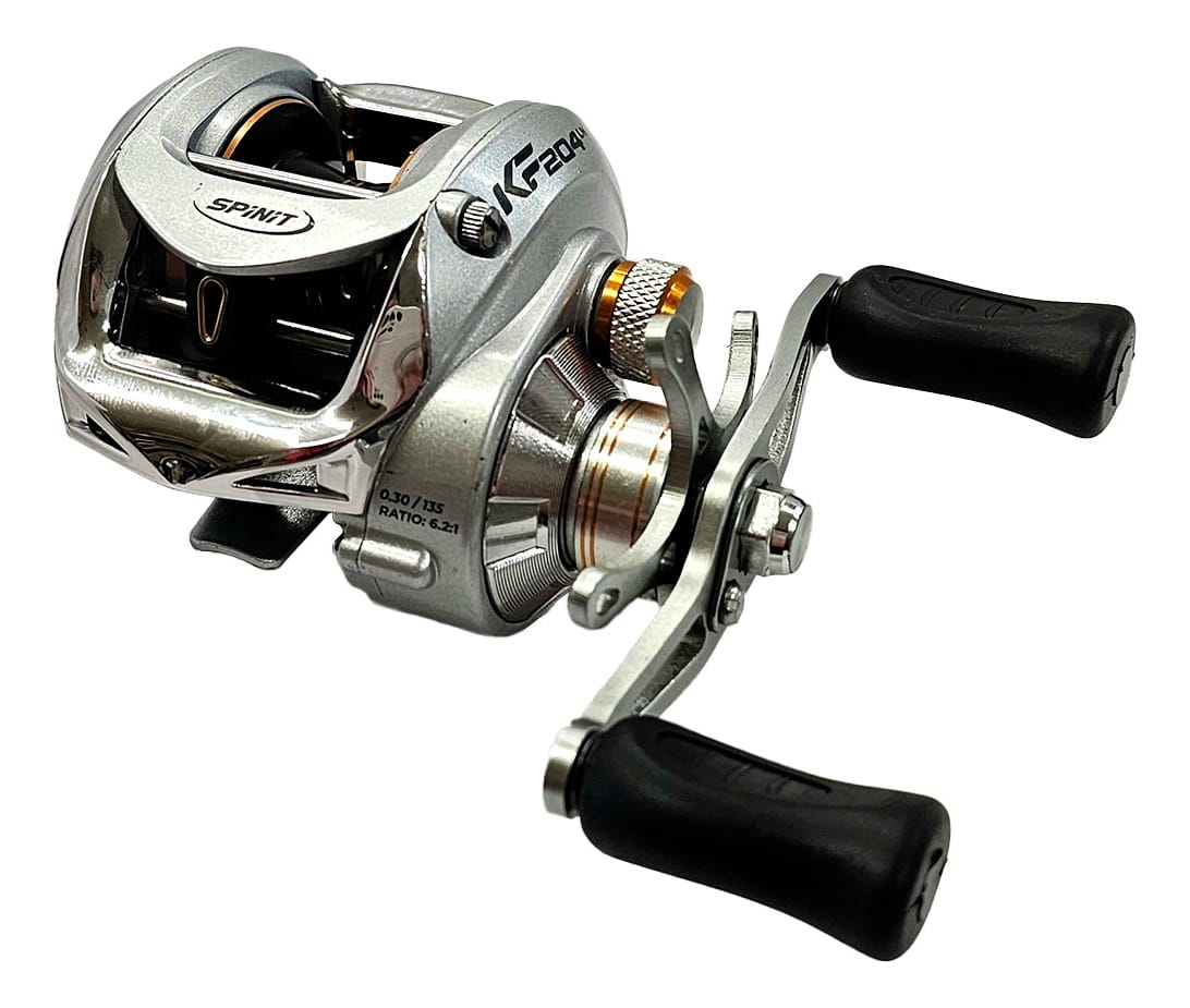 Reel Spinit Kf 204 Pesca Rotativo Bait Huevito Izquierdo Color Plateado