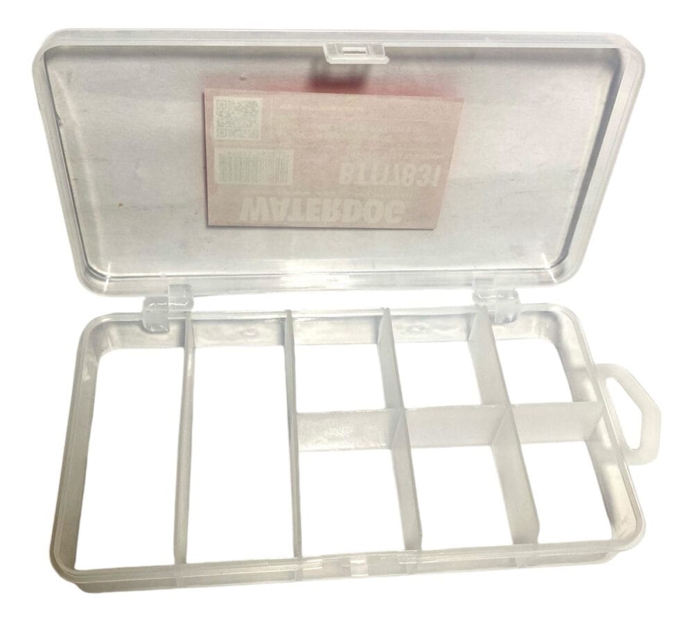 Caja Plastica De Pesca 8 Divisiones Waterdog Señuelos Moscas