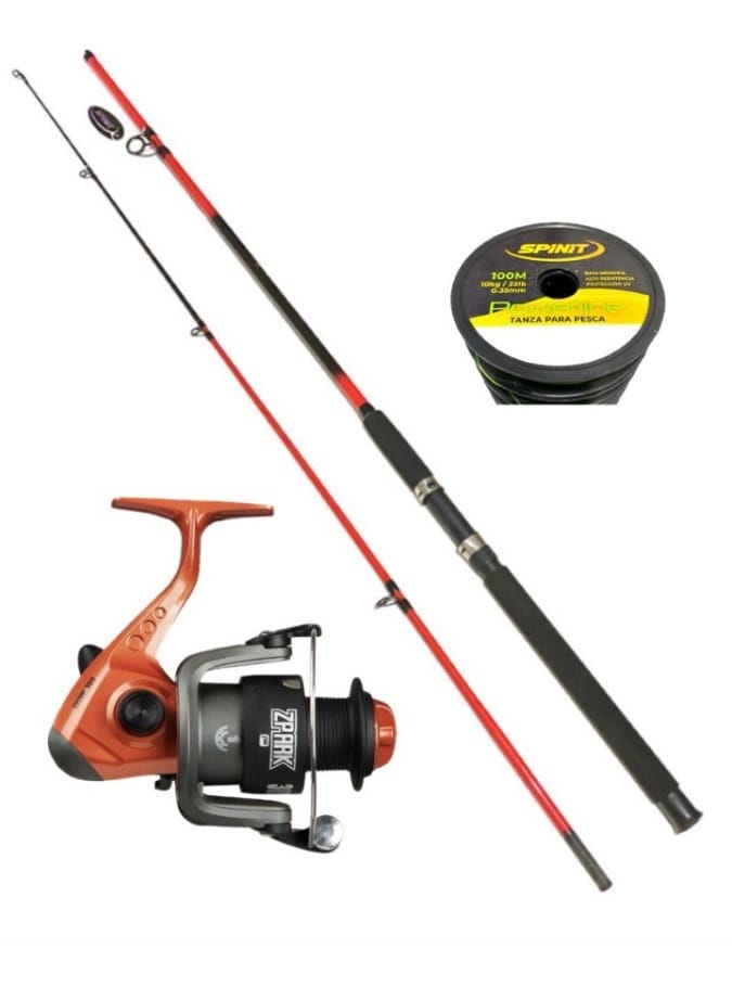 Combo Pesca Variada Caña Spinit 2,10m+reel Waterdog+nylon